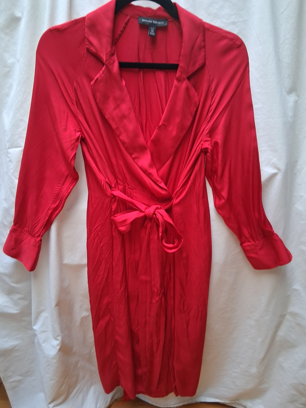 Banana Republic Crimson Rayon Wrap Dress